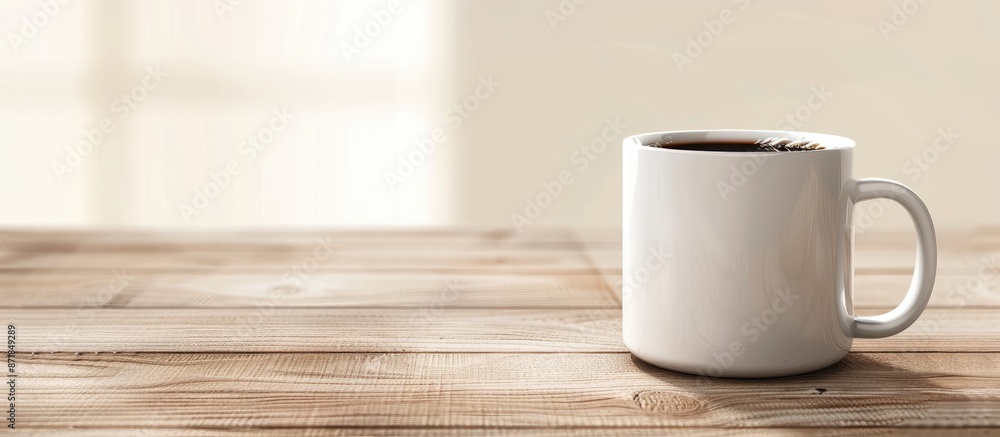 Poster Background with a coffee mug in a copy space image.