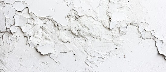 Background of a plastered wall in white cement with copy space image.