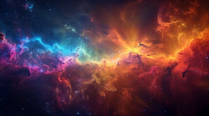 Obraz premium Majestic nebula in the depths of space
