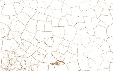 Obraz premium Grunge vector texture overlay illustration over any design to create grungy vintage effect and depth. Cracked earth desert texture. Cracked earth, desert texture abstract vector background.