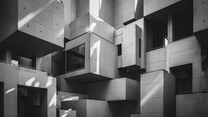 Abstract 3D Cubes Background with Metallic Geometric Design