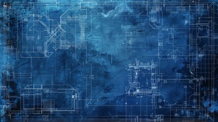 Abstract blueprint background texture. Engineering drawing. Parts for industrial construction