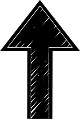 Fototapeta premium silhouette of a upward arrow
