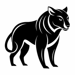 Animal logo icon black shape white background