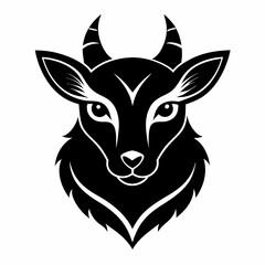 Animal logo icon black shape white background