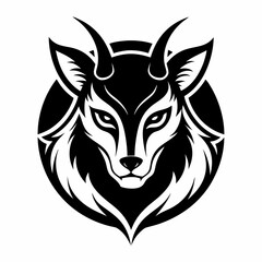 Animal logo icon black shape white background
