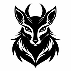 Animal logo icon black shape white background