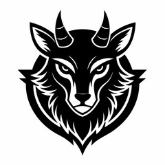 Animal logo icon black shape white background