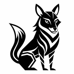 Animal logo icon black shape white background
