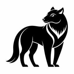 Animal logo icon black shape white background