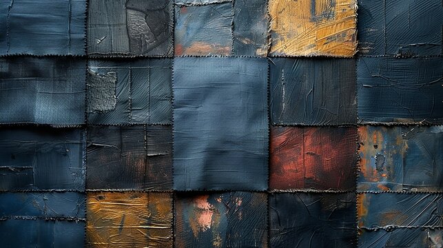Distressed textures with fabric weaves or textile patterns for tactile digital art. , Minimalism,