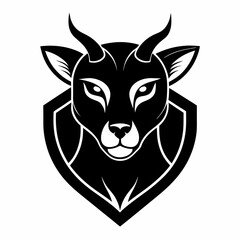 Animal logo icon black shape white background