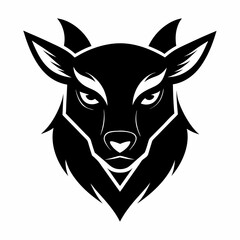 Animal logo icon black shape white background