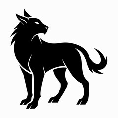 Animal logo icon black shape white background