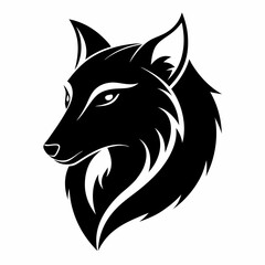 Animal logo icon black shape white background