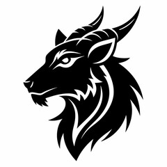 Animal logo icon black shape white background