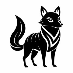 Animal logo icon black shape white background