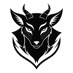 Animal logo icon black shape white background