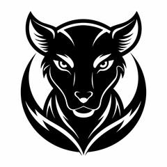 Animal logo icon black shape white background