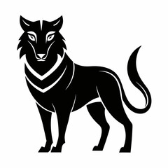 Animal logo icon black shape white background