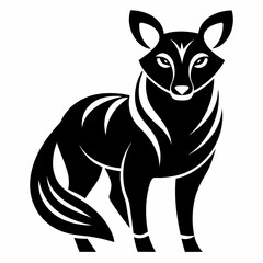 Animal logo icon black shape white background