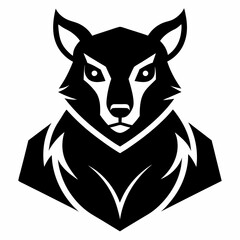Animal logo icon black shape white background