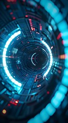 Digital Firewall Cybersecurity Futuristic Holographic Design Abstract Backdrop