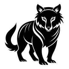 Animal logo icon black shape white background