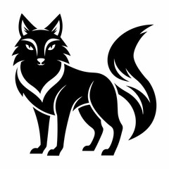 Animal logo icon black shape white background