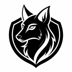 Animal logo icon black shape white background