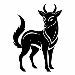 Animal logo icon black shape white background