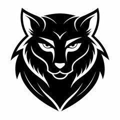 Animal logo icon black shape white background