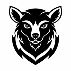 Animal logo icon black shape white background