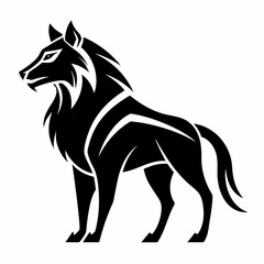 Animal logo icon black shape white background