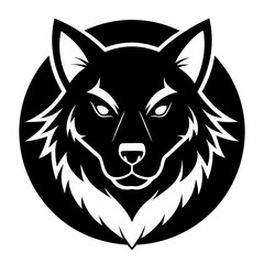 Animal logo icon black shape white background