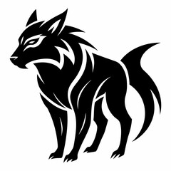 Animal logo icon black shape white background