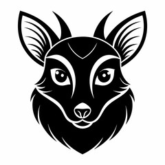Obraz premium Animal logo icon black shape white background