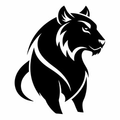 Animal logo icon black shape white background