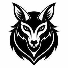 Animal logo icon black shape white background