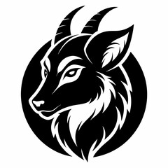 Animal logo icon black shape white background