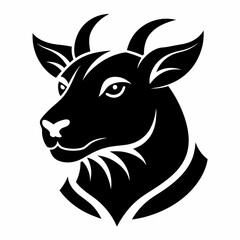 Animal logo icon black shape white background