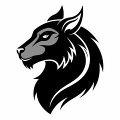 Animal logo icon black shape white background