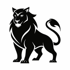 Animal logo icon black shape white background