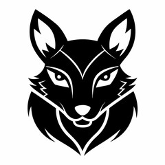 Animal logo icon black shape white background