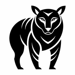 Animal logo icon black shape white background