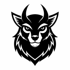 Animal logo icon black shape white background
