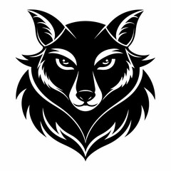 Animal logo icon black shape white background