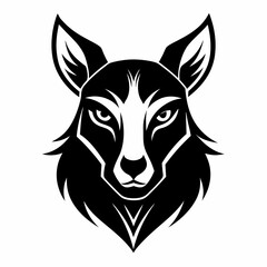 Animal logo icon black shape white background
