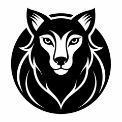 Animal logo icon black shape white background