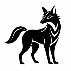 Animal logo icon black shape white background